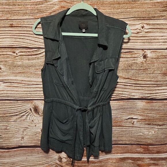 Lauren Los Angeles vest Women's medium gray Pre-owned - Picture 1 of 6